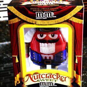 M&M's Limited Edition---Chocolate Candy Dispenser--Nutcracker Sweet---Red
